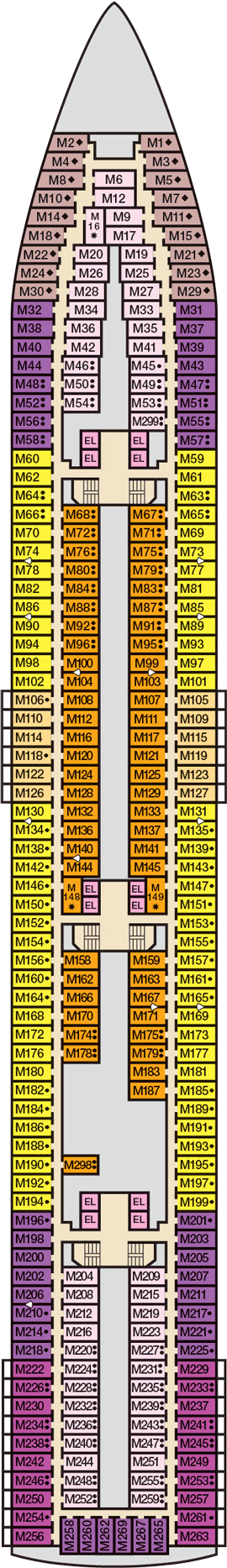 Carnival Ecstasy Deck Plans