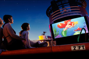 Jumbo Screen TV at Goofy's Pool