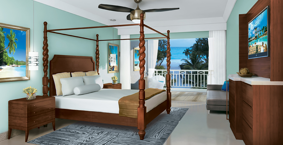 Ocean Village Beachfront Club Level Suite with Balcony Tranquility Soaking Tub (OBT)