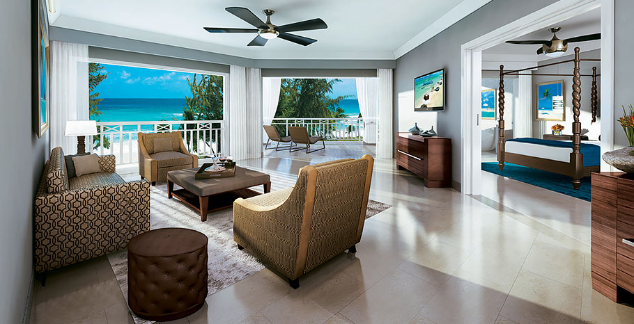 Ocean Village Beachfront One Bedroom Butler Suite with Balcony Tranquility Soaking Tub (O1B)