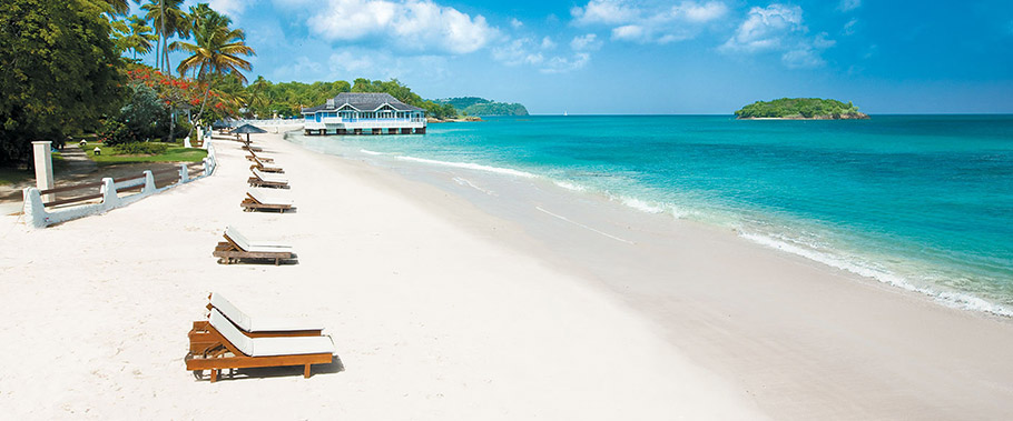 The Beach at Sandals Halycon Beach