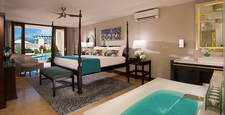 South Seas Waterfall River Pool Walkout Junior Suite with Patio Tranquility Soaking Tub (WWJS)