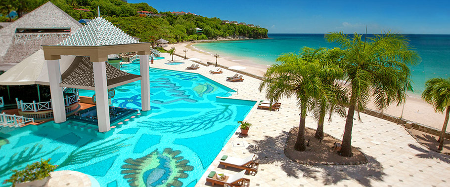 The Main Pool at Sandals Regency La Toc