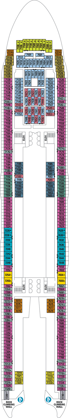 Oasis of the Seas Deck Plans